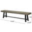 Banc en bois gris - Polyvalent pour différents styles d'extérieur