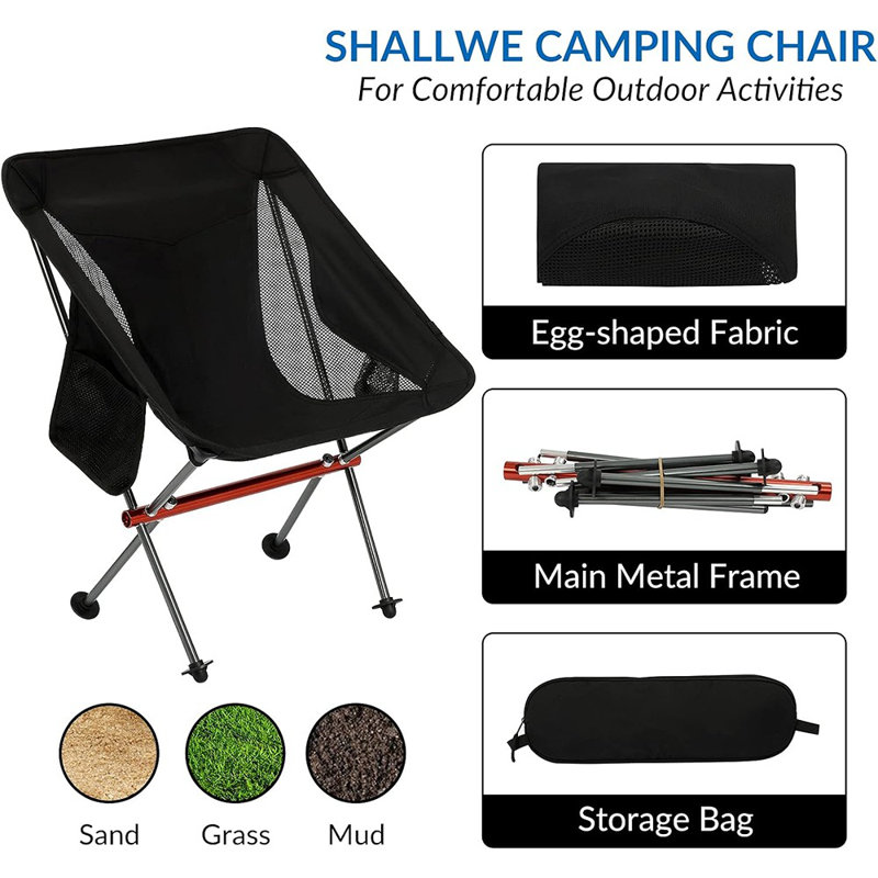 Chaise de camping portative, compa ...