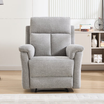 34.3" Wide Soft and Upholstered Manual Standard Recliner with Ergonomic Armrests