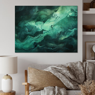 «Mountains Green Percolated Peaks», reproduction sur toile