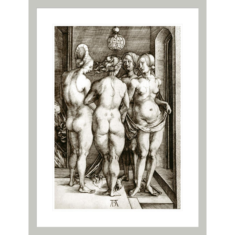 «The Witches» par Albrecht Dürer, impression giclée sur cadre, H 29,5 po x l 22,33 po