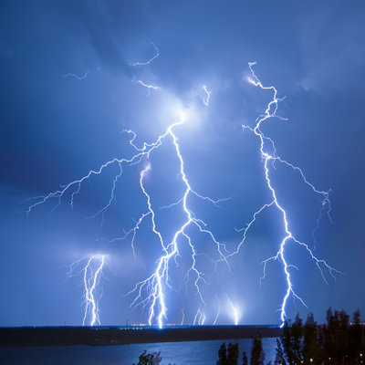 Lightning Hits by Sytilin - Wrapped Canvas Print