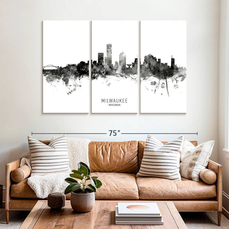 Rorry Milwaukee Wisconsin Skyline II, 42" H x 65" W