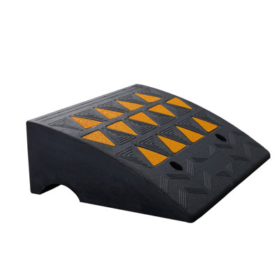 Rampe de trottoir en caoutchouc robuste 15T - Seuil de trottoir à traction élevée pour voitures, fauteuils roulants et chariots