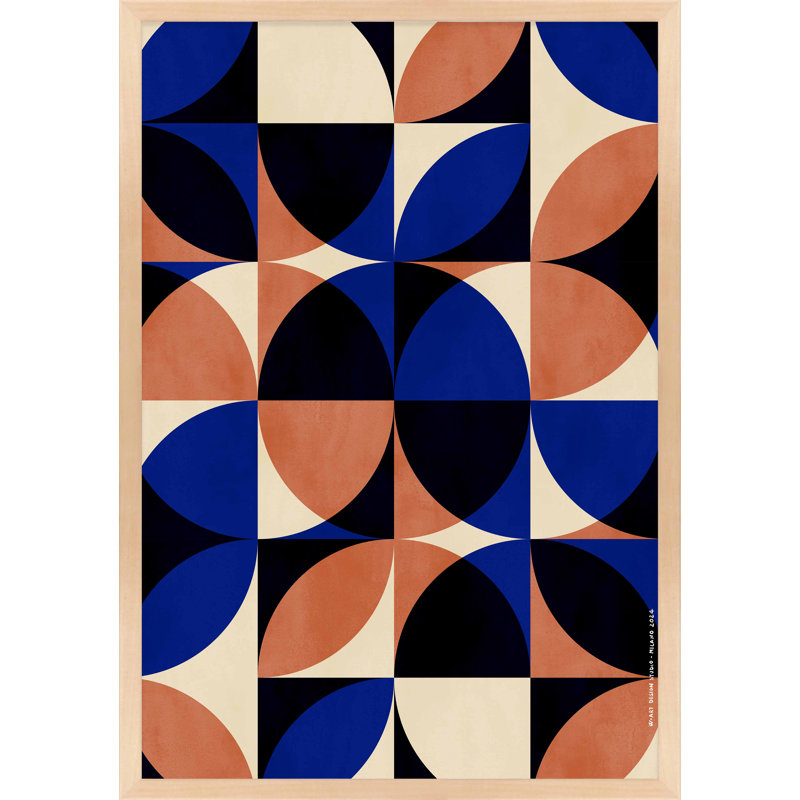 Harmonic Patterns II by Romina Gadler - Framed Wall Art, 20" H x 14" W, Maple Framed Paper