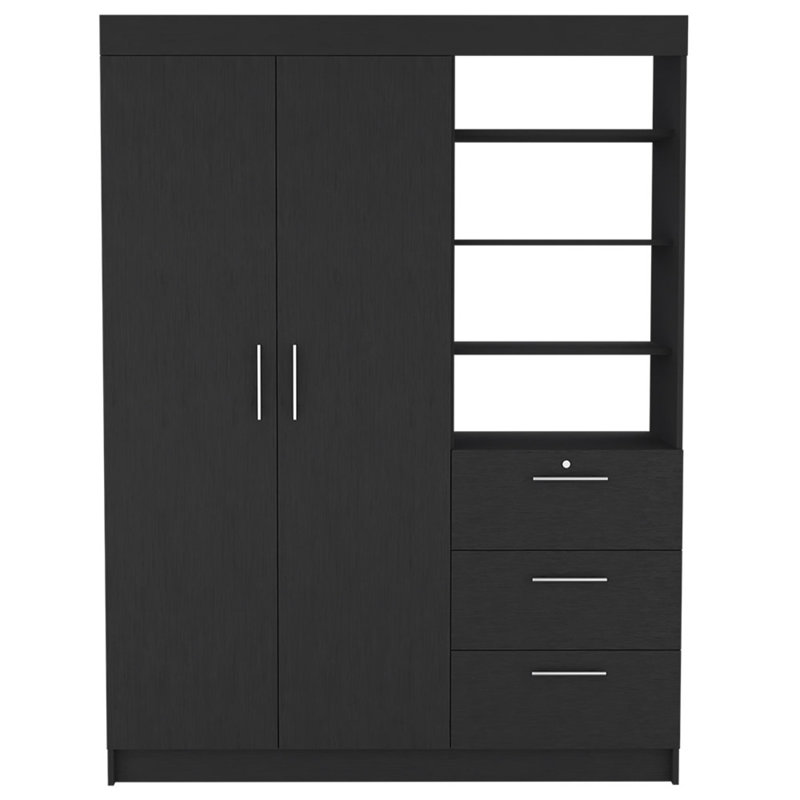  Commode 59 po à trois tiroirs noire