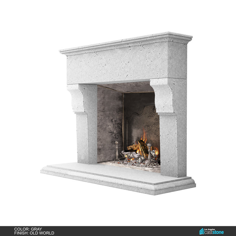 Martel Fireplace Surround, Gray Old World