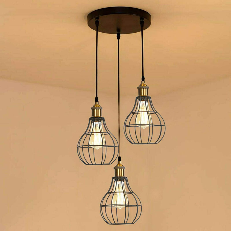 Heavener 3 - Light Black Pendant