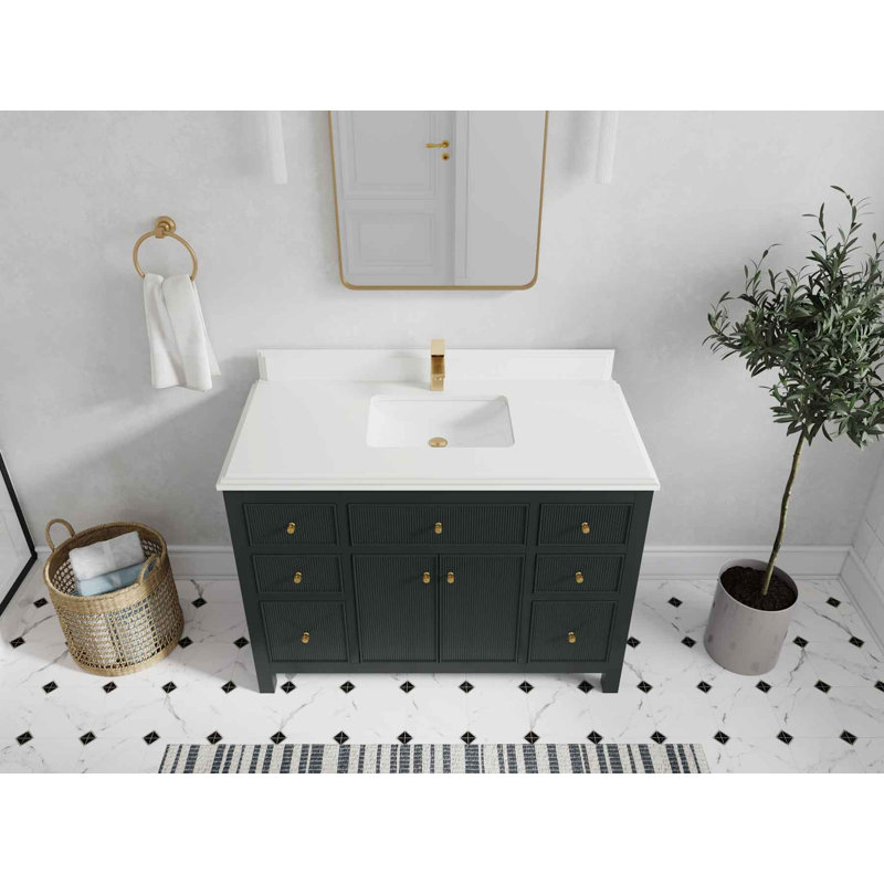 Ensemble de meuble-lavabo simple 48 po Cove Edge Empira, Blanc