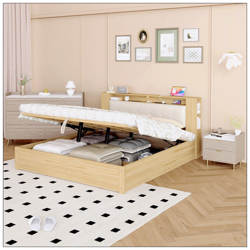 Ensemble de chambre à coucher Geneive, Naturel
