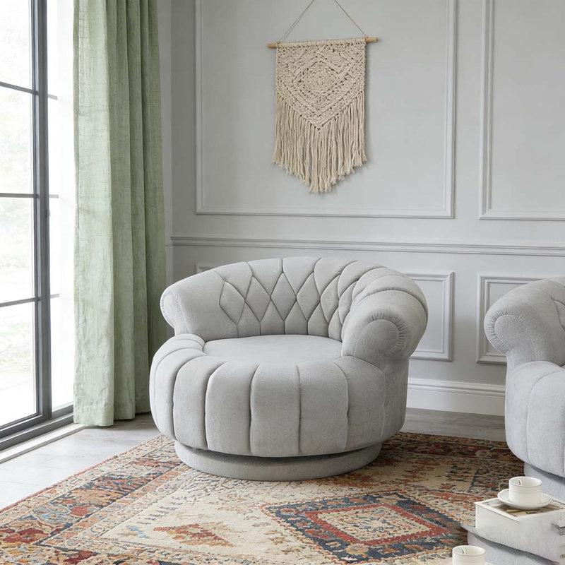Fauteuil d'appoint pivotant, Gris