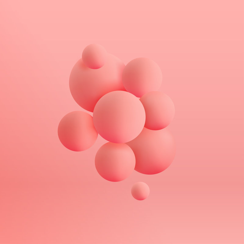 Realistic 3D Spheres by Meranna - Wrapped Canvas Print, 30cm H x 30cm W x 3.8cm D
