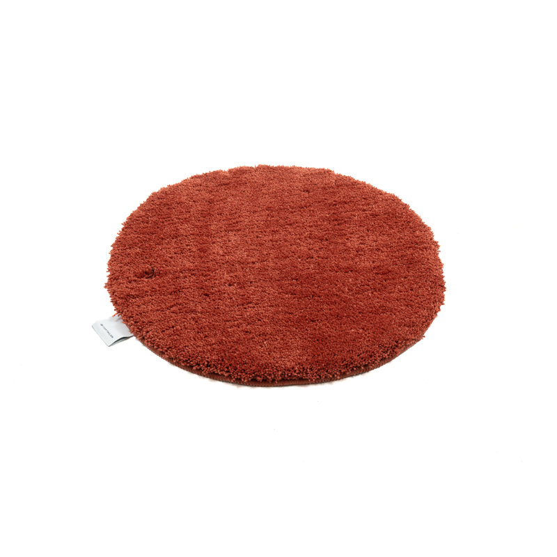 Circle Bath Rug, 90cm, Rust/Terracotta