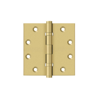 Deltana DSB45B4 charnières carrées 4 1/2 po x 4 1/2 po, roulement à billes en laiton brossé