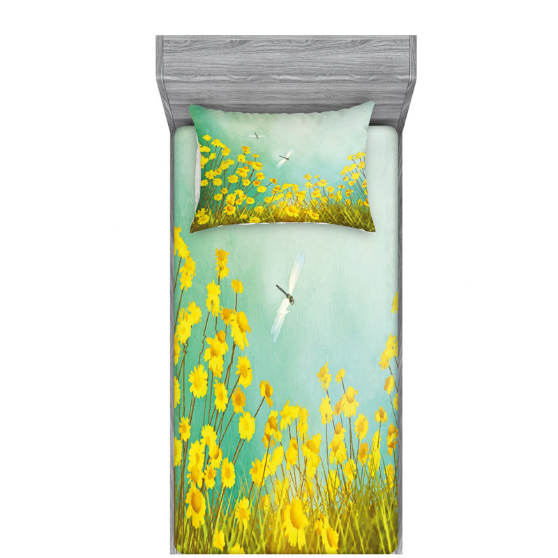 Microfiber Sheet Set, Twin Sheet Set with Fitted Sheet