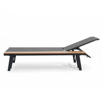 Outdoor Chaise Lounge With Side Table