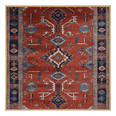 Machine Washable Persian Brown Area Rug