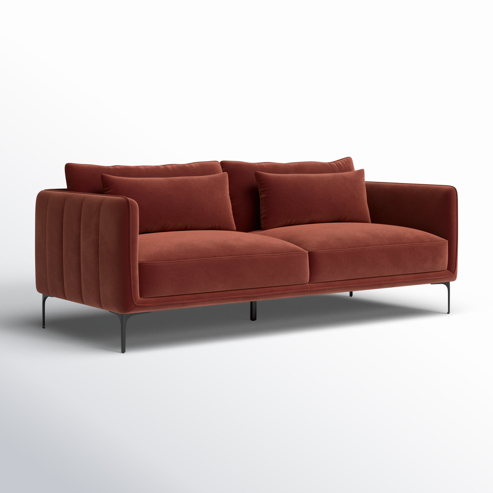 Rae 84'' Upholstered Sofa, Falkirk Reddish Brown