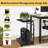 2-Tier Adjustable Height Computer Tower Stand With Lockable Wheels, Mobile PC Workstation For Home Office, Multifunctional CPU Holder With Storage Space
