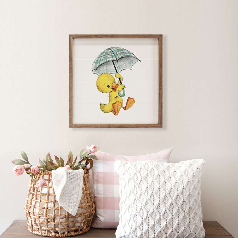 Let It Rain Duckling, 8" H x 8" W x 1" D