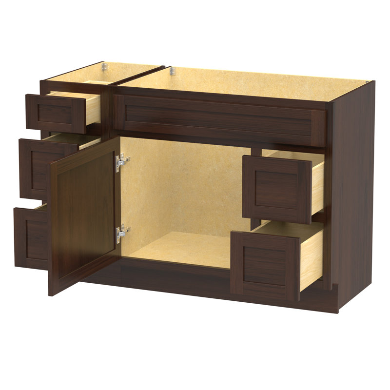Base de meuble-lavabo simple 48 po seulement, Brun