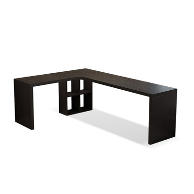 Bureau rectangulaire en bois massif noir
