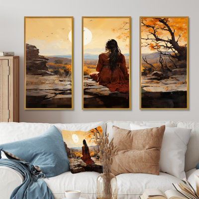 Native Mesa Meditations - Ensemble d'art mural sur toile Native American