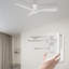 Ventilateur de plafond encastré 52 po sans lumière Guria, sans ventilateur, ventilateur de plafond intérieur avec télécommande, 10 vitesses, moteur à courant continu à courant d'air réversible silencieux