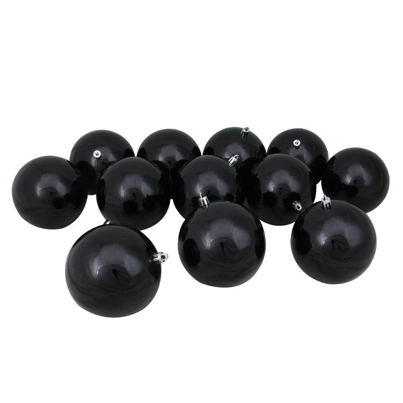 Boule de Noël brillante incassable, Noir de jais