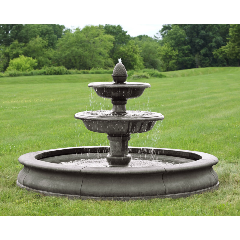 Beaufort Floor Fountain, Graystone