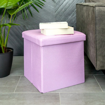 Ewaoluwa 38cm Wide Square Solid Colour Ottoman with Storage