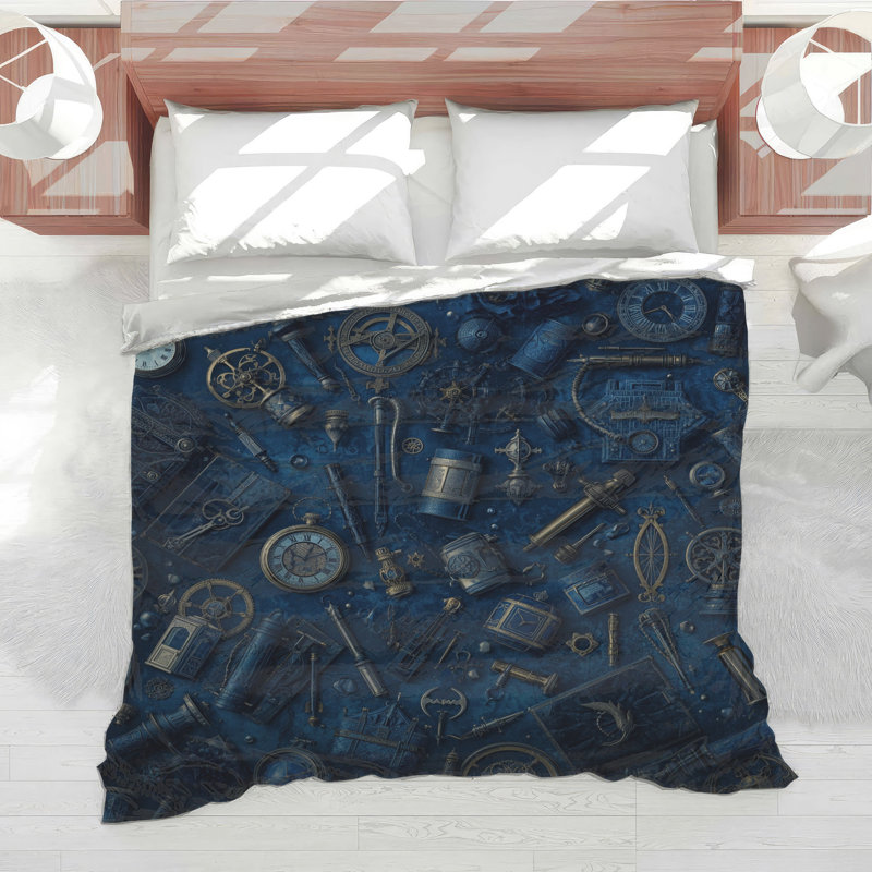 Steampunk Mechanical Objects Comforter, King