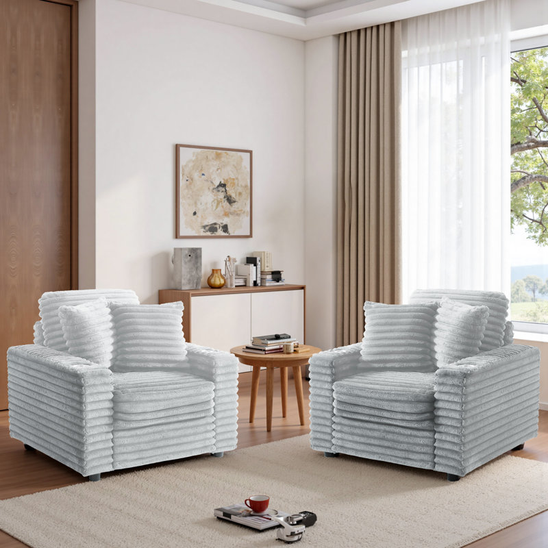 Upholstered Armchair, Grey