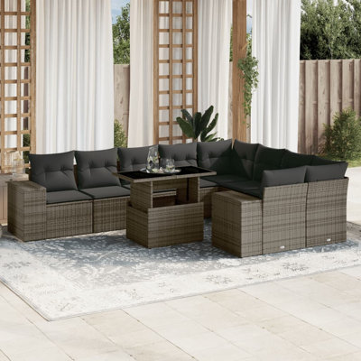 Ensemble de canapé de jardin Vidaxl gris