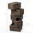 32.7" Farmhouse Outdoor Fountain, Rustic Waterfall Fountain