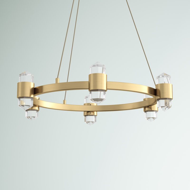 Miller 12 - Light Dimmable LED Wagon Wheel Chandelier