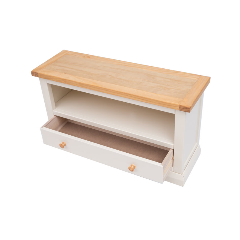 Narvaez TV Stand for TVs up to 48", Natural/White