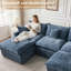 Canapé modulaire 107 po avec repose-pieds 107 po-825138620