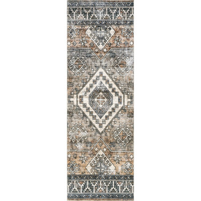 Bowie SpinClean Machine Washable Tribal Pattern Area Rug