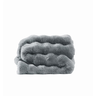 Brooklyn Loom Bubble Faux Fur Throw Blanket