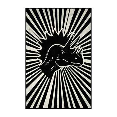 Tapis vert / noir éclatant Styracosaurus Pavanvir