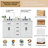 60'' Double Bathroom Vanity with Drawers, Shelf, Outlet, and Engineered Marble Top-2010840386-2010840384