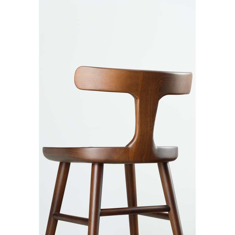 Anvil Chair With Back, Bar Stool (31” Seat Height), Matte Brown