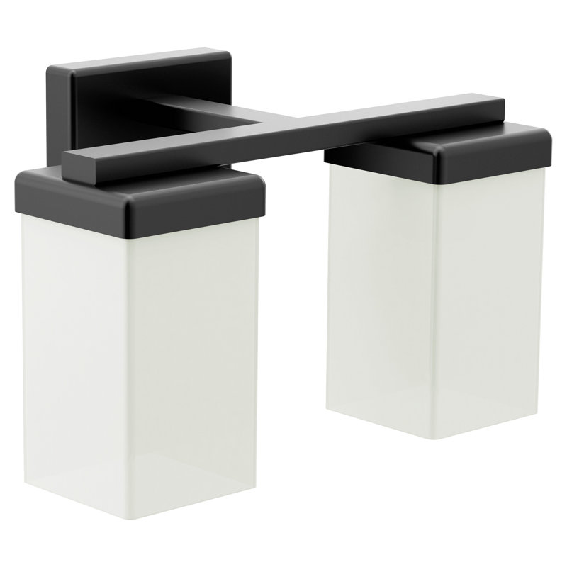 90 Degree 1-Light Bath Sconce, 2, Matte Black