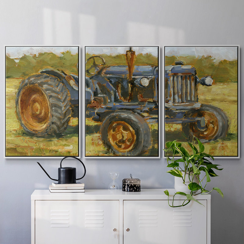 Rustic Tractors III 3 pièces, H 24 po x l 48 po x P 2 po, Blanc
