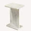 Italian Travertine Cross I Beam Side Table-1998471085