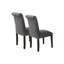 Chaises de salle à manger en tissu bleu-gris, ensemble de 2