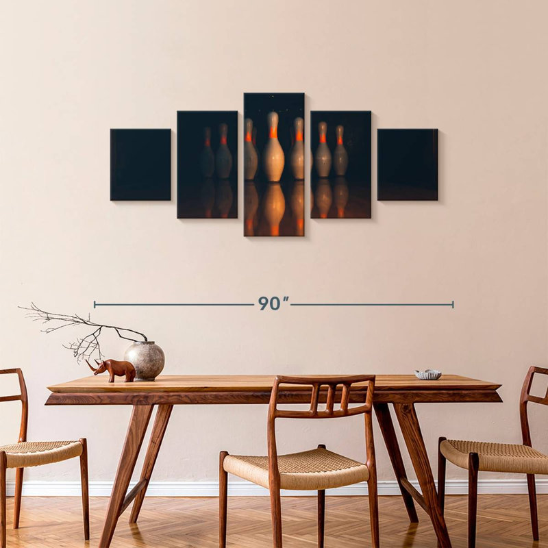 Bowling Pins Display, 36" H x 80" W