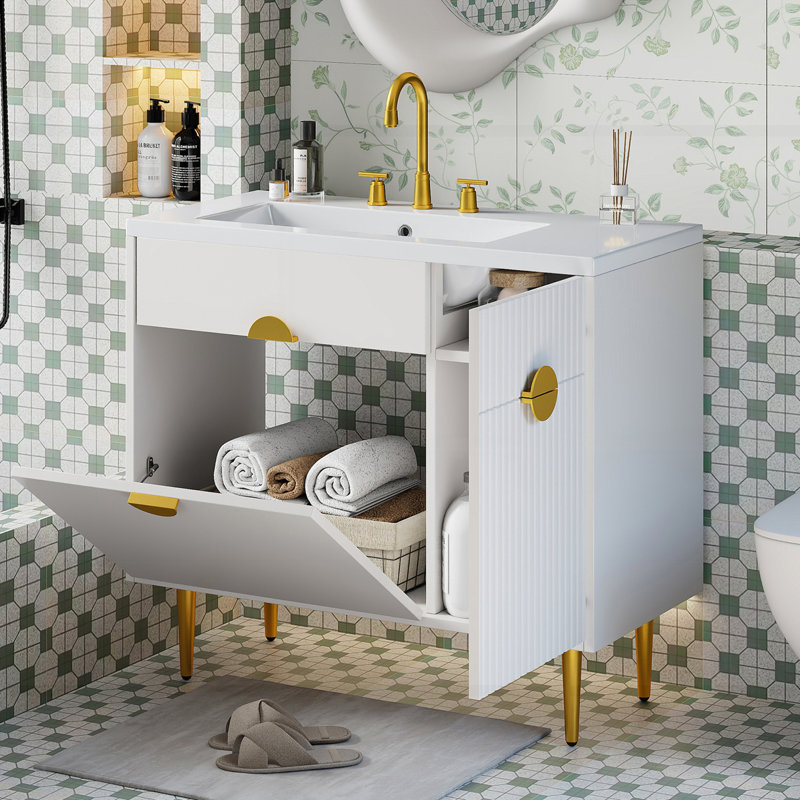 Meuble-lavabo 36 po avec lavabo en résine