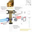 16'' Chrome Shower Faucet System Set Rain Shower Head Combo Kit W/ Mixer Valve